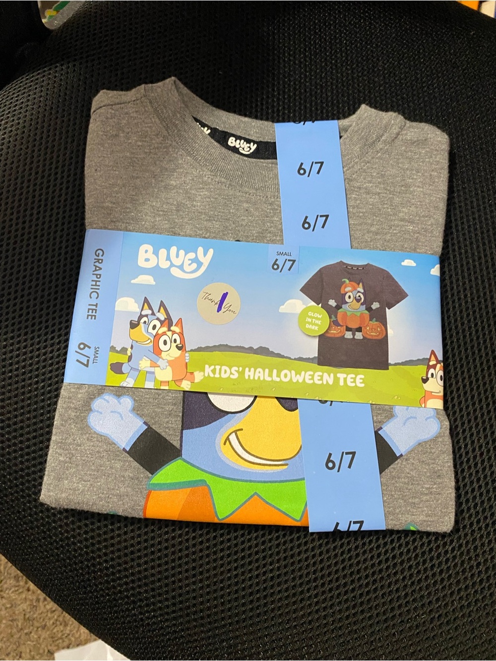 Kids' Halloween Graphic Tee - Gray - Size 6/7